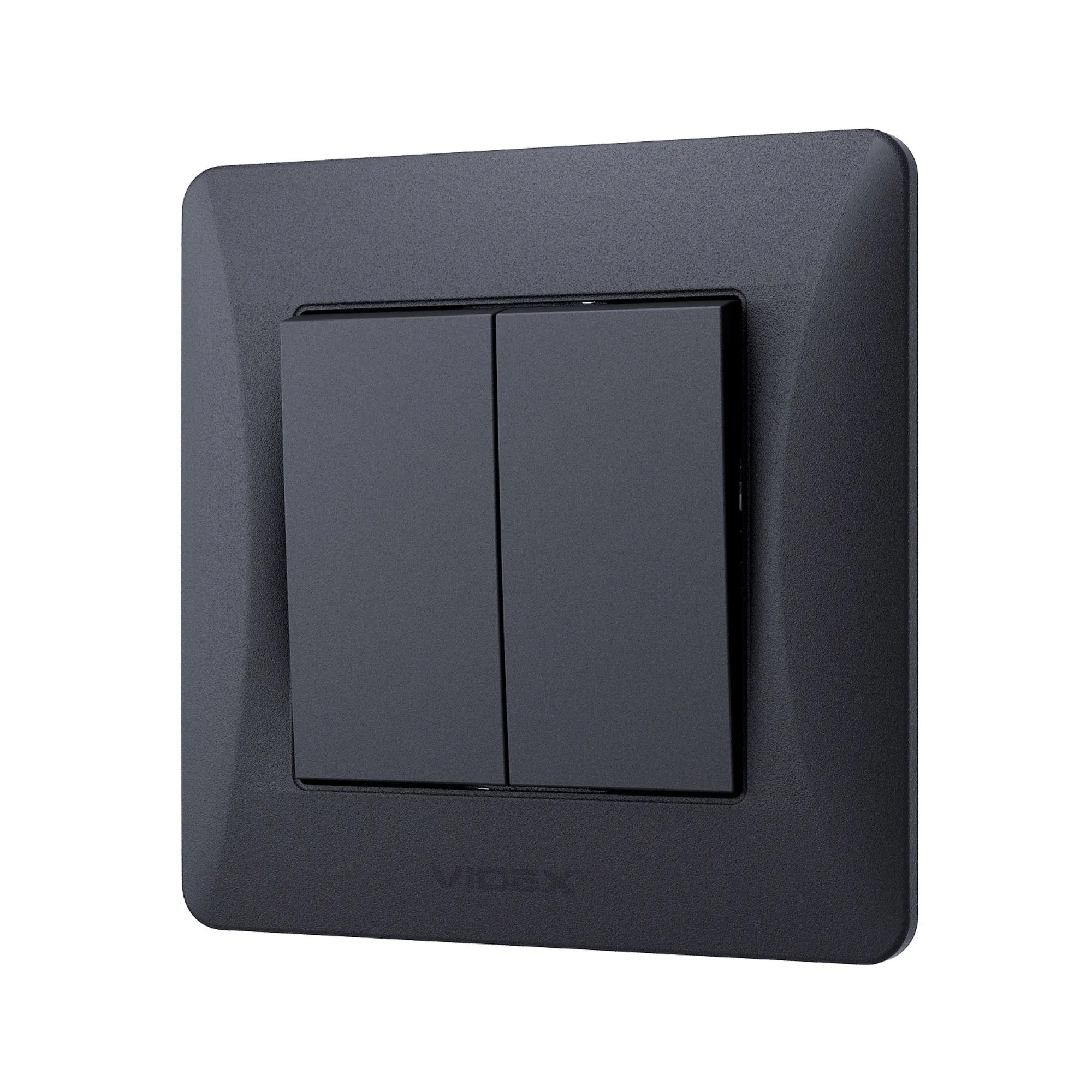 ⭐ Włącznik podwójny czarny grafit BINERA ⭐