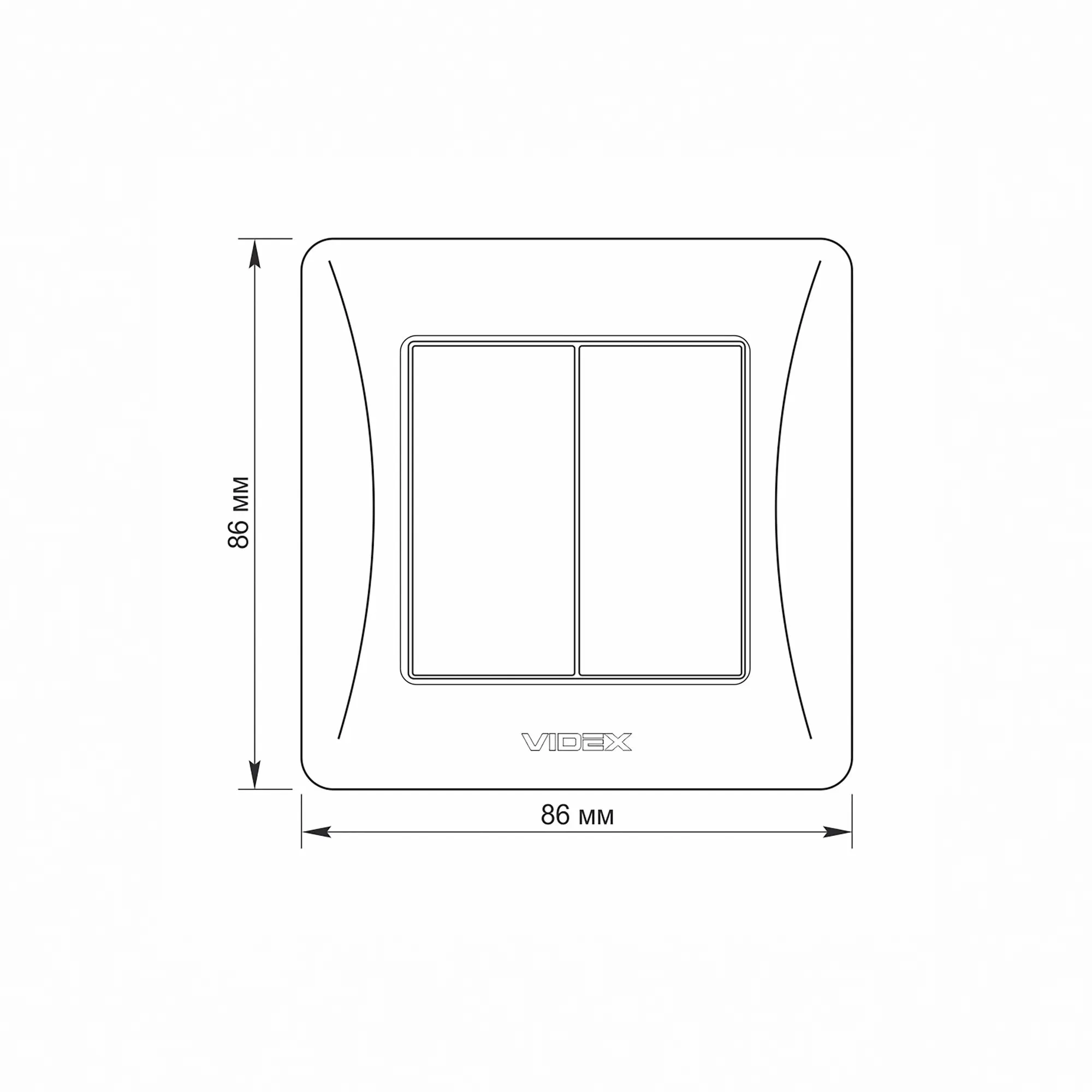 ⭐ Włącznik podwójny czarny grafit BINERA ⭐
