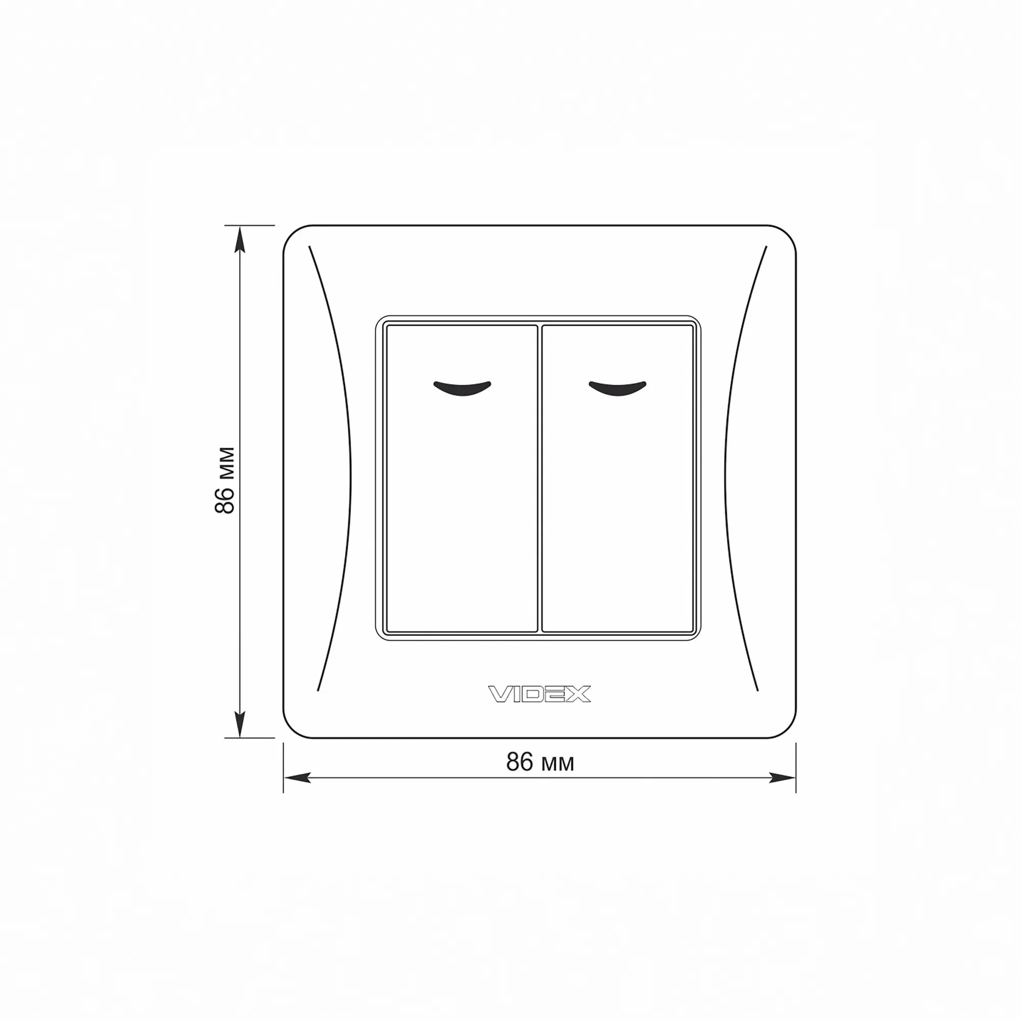⭐ Włącznik podwójny z podświetleniem LED czarny grafit BINERA ⭐