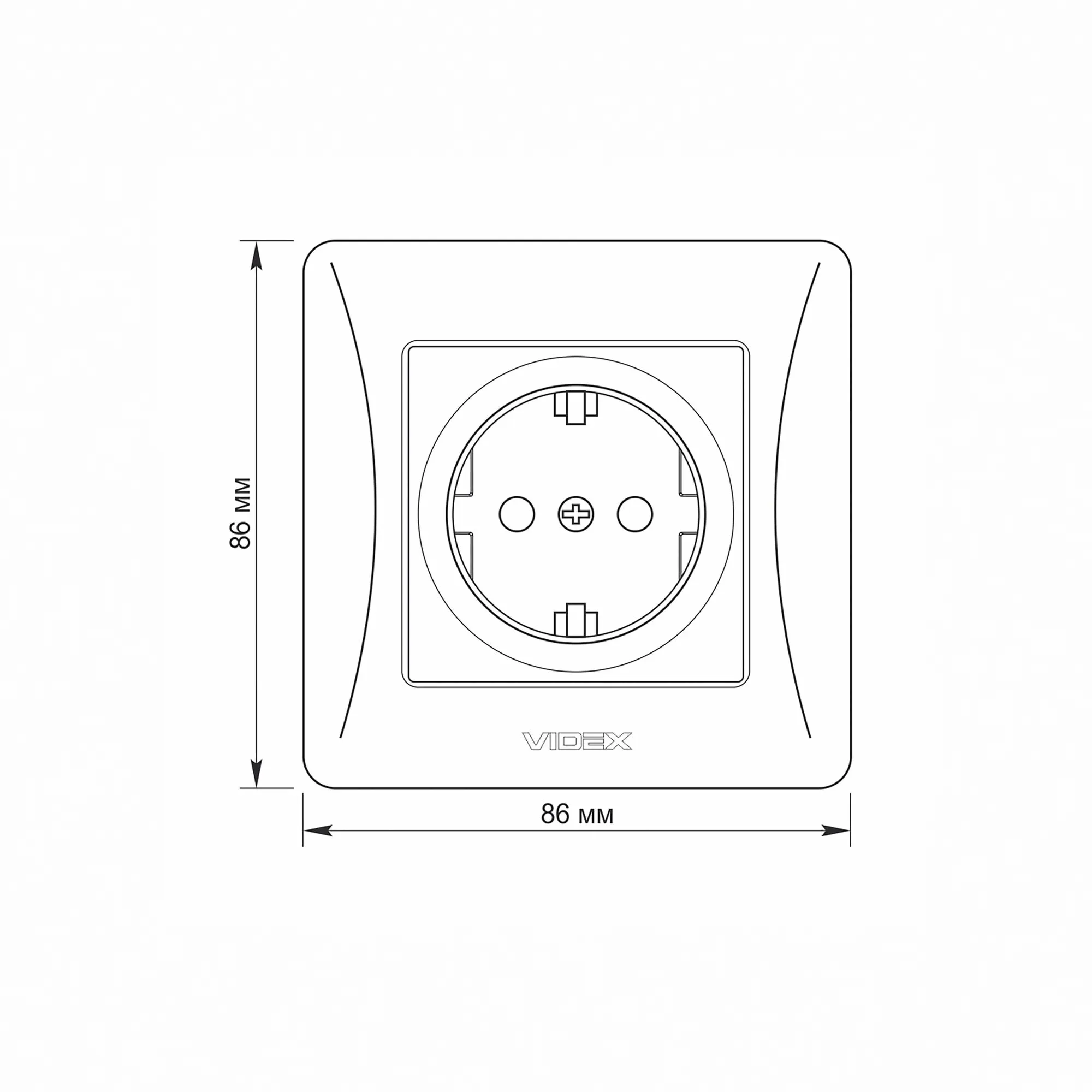 ⭐ Gniazdo pojedyncze schuko białe VIDEX BINERA ⭐