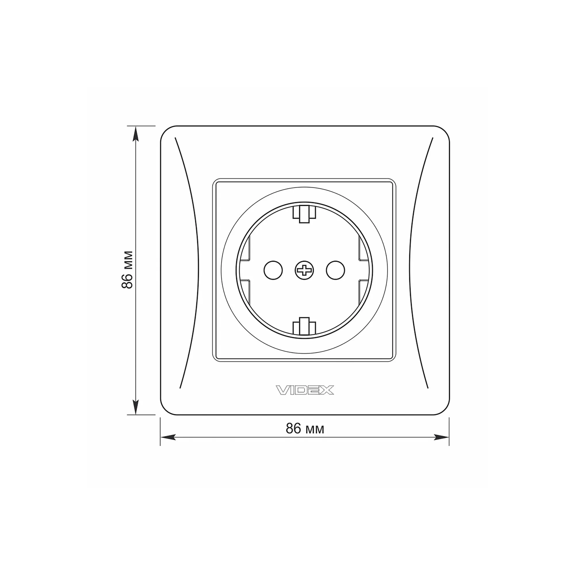 ⭐ Gniazdo pojedyncze schuko czarne grafitowe VIDEX BINERA ⭐