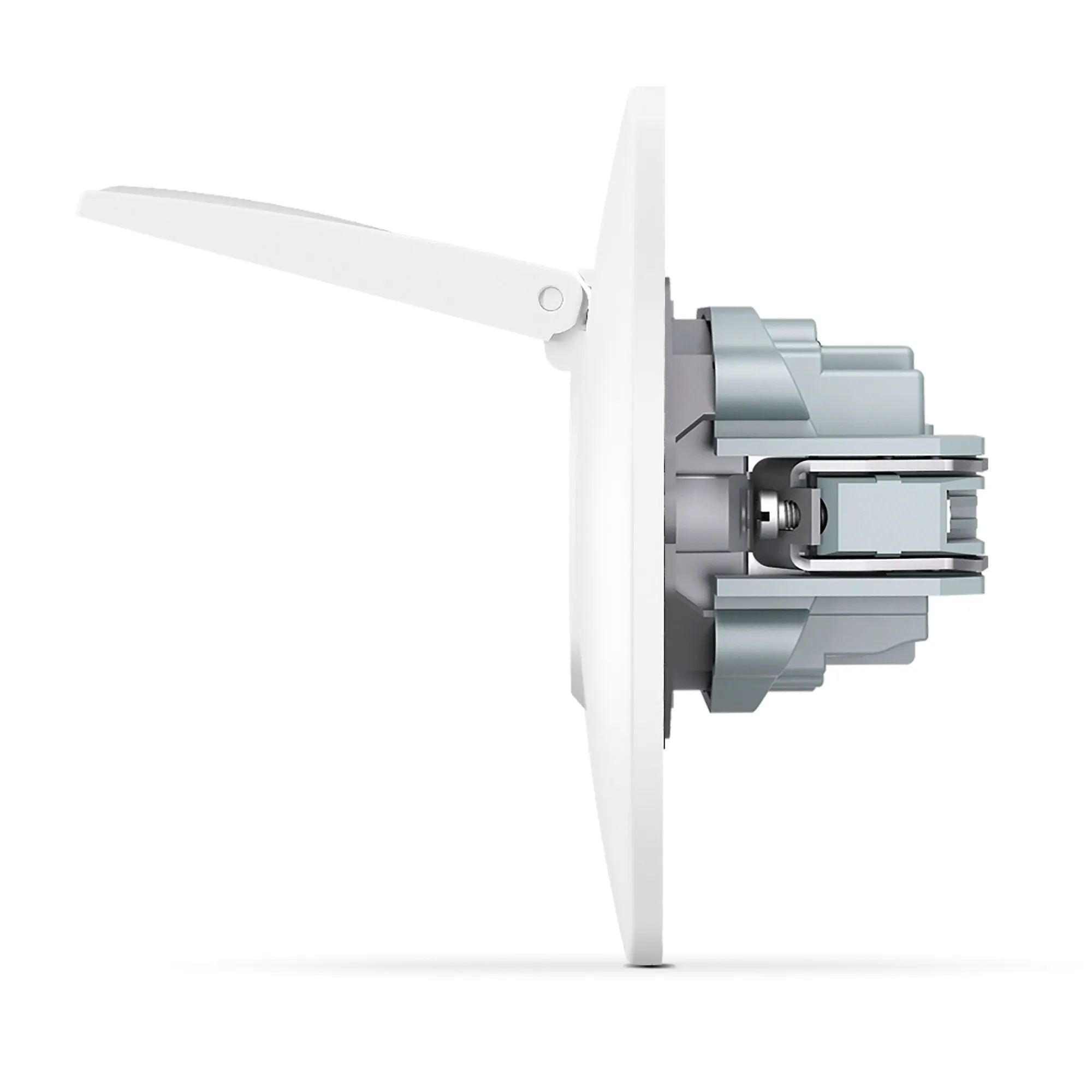 ⭐ Gniazdo pojedyncze schuko z klapką białe BINERA ⭐