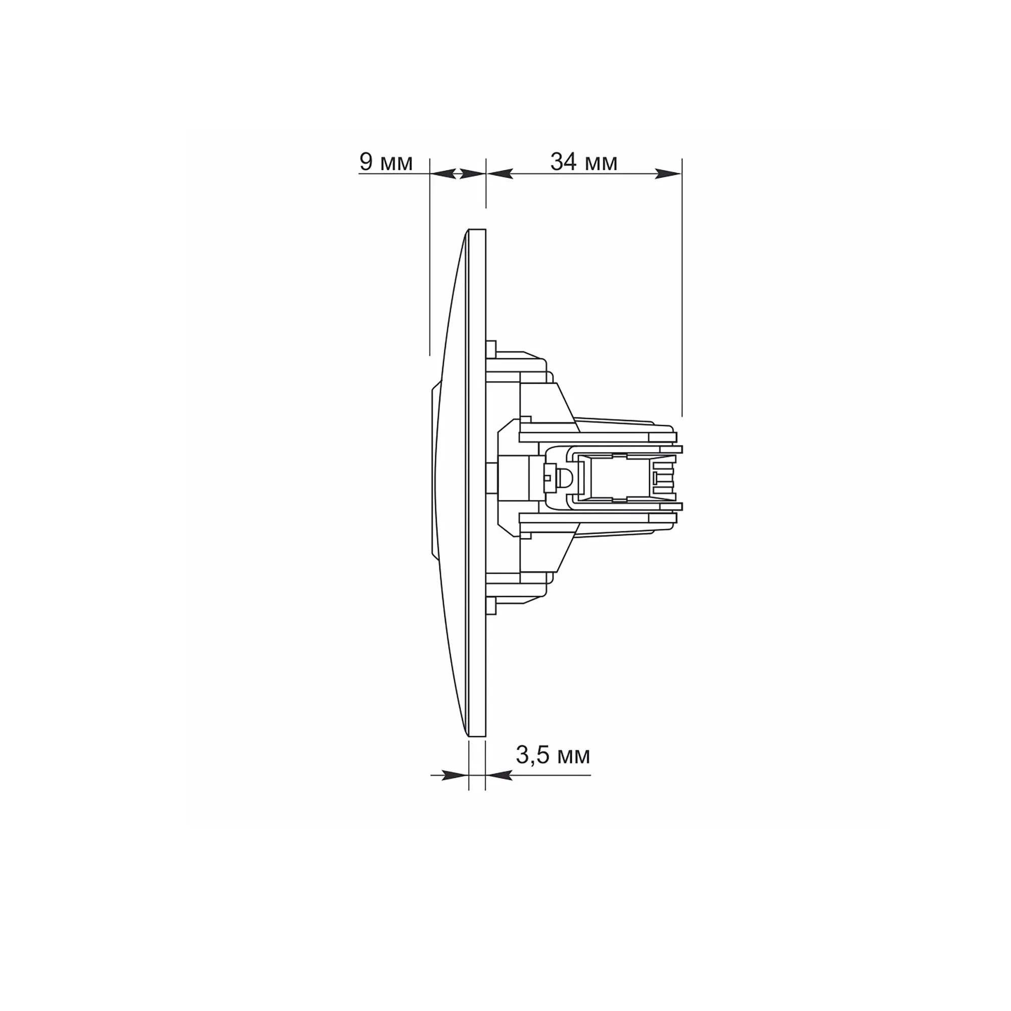 ⭐ Gniazdo antenowe TV pojedyncze białe VIDEX BINERA ⭐