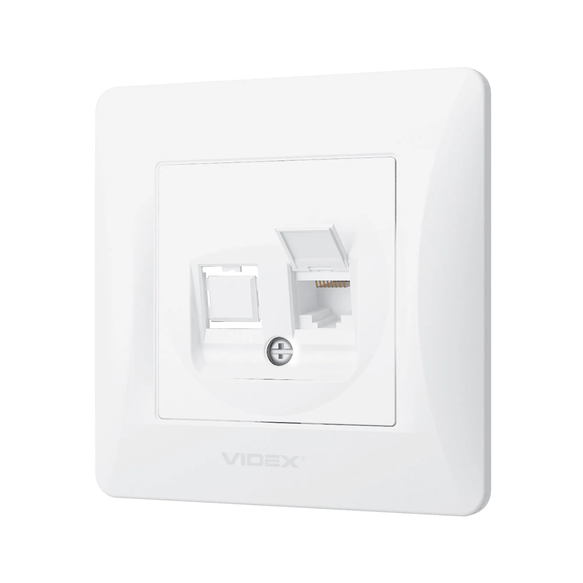 ⭐ Gniazdo komputerowe CAT6 pojedyncze białe VIDEX BINERA ⭐