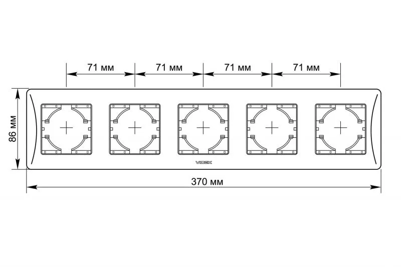 ⭐ Ramka pozioma 5-krotna biała BINERA VIDEX ⭐