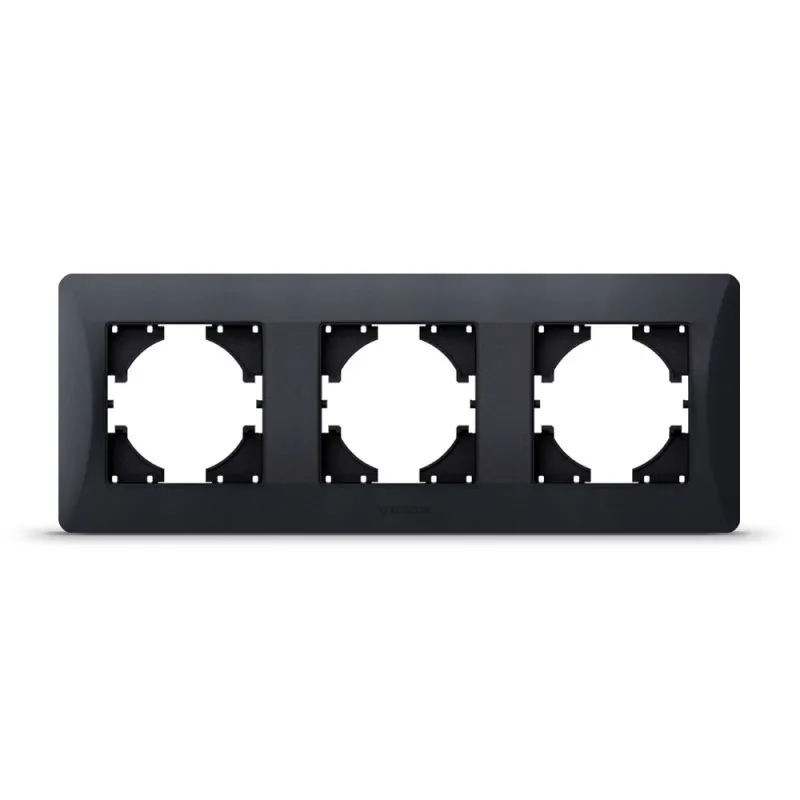 ⭐ Ramka 3-krotna pozioma czarny grafit BINERA ⭐