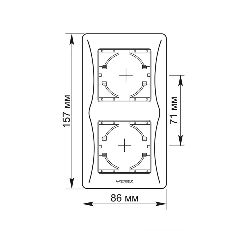 ⭐ Ramka podwójna pionowa czarna grafitowa BINERA ⭐