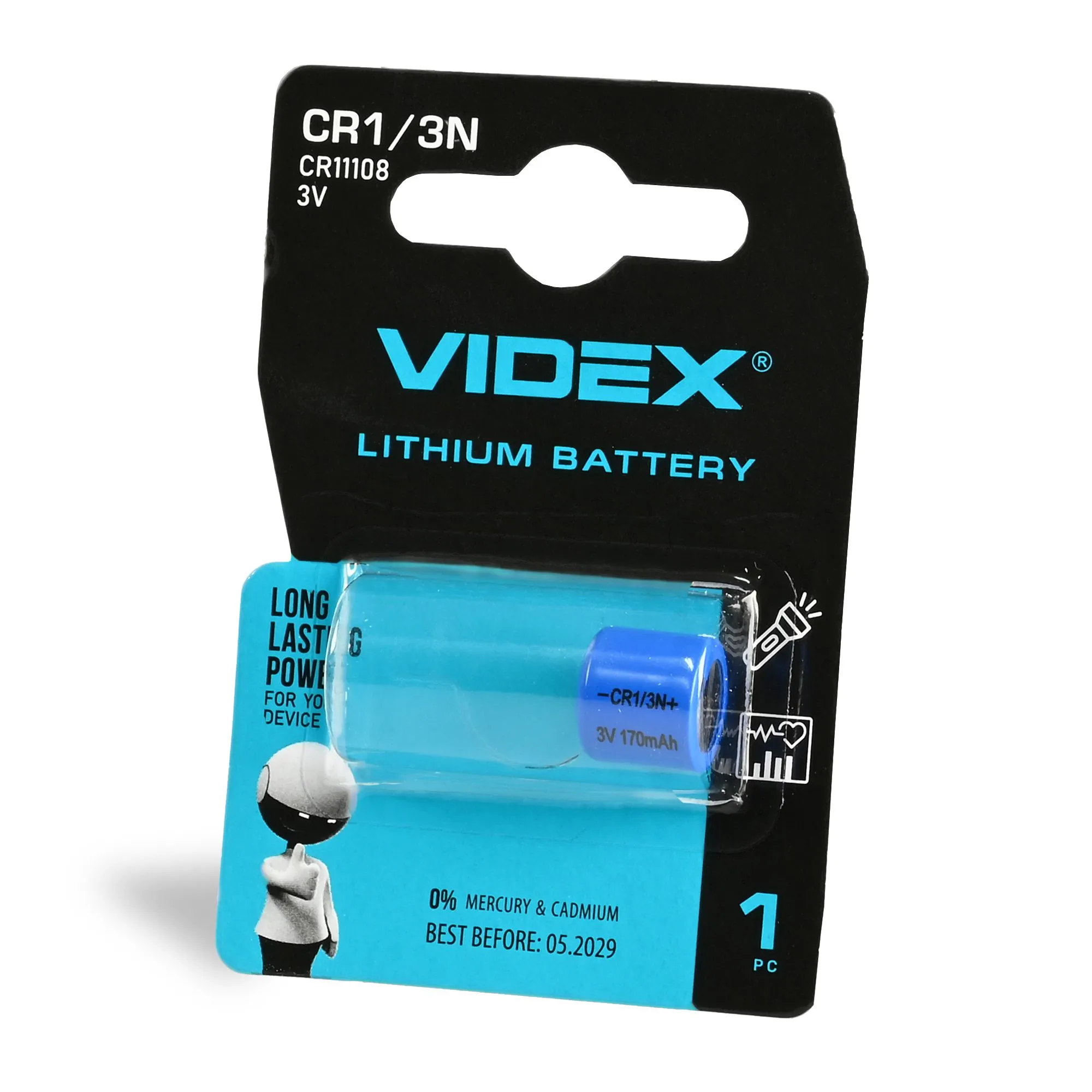 ⭐ Bateria litowa VIDEX CR1/3N 3V 170mAh ⭐