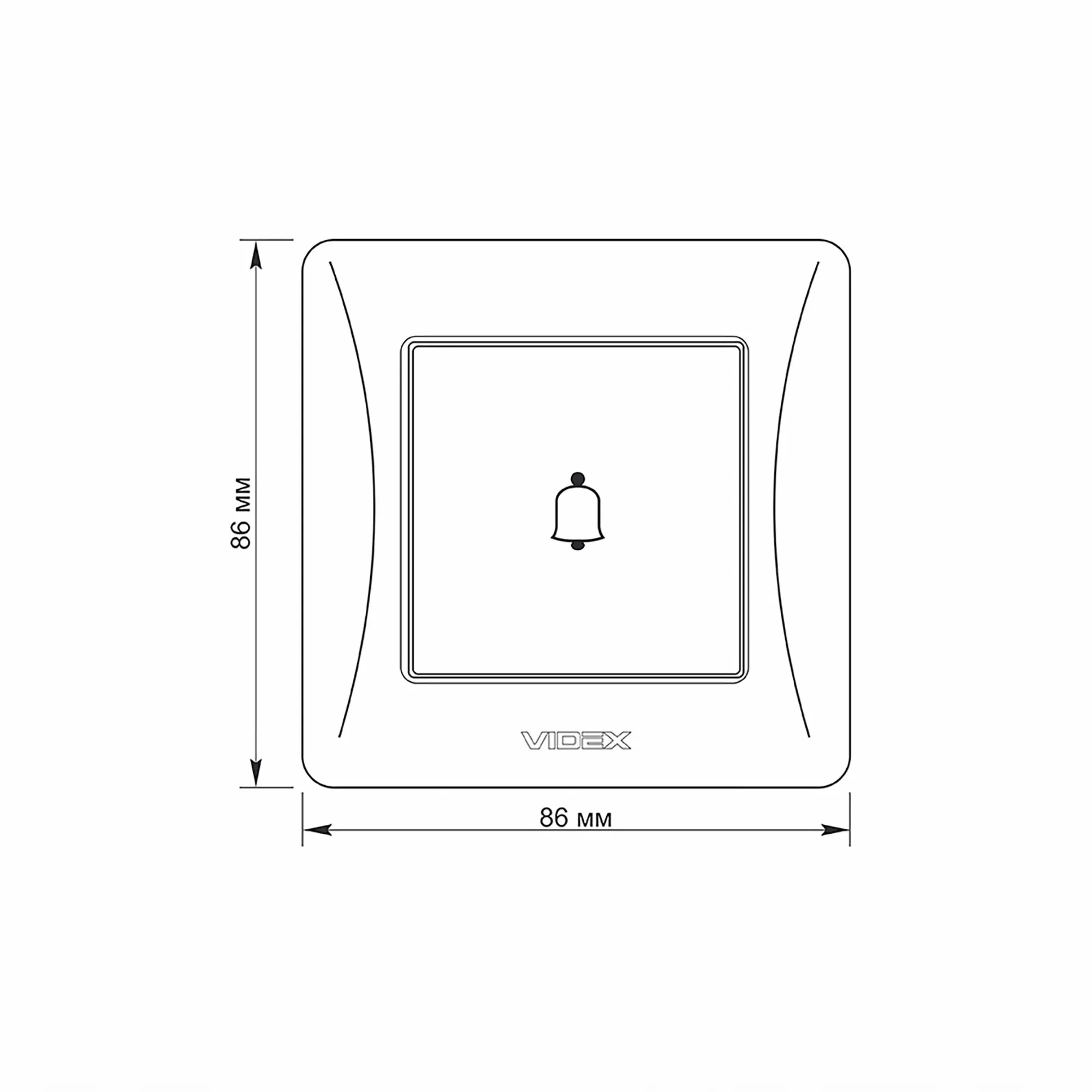 ⭐ Przycisk dzwonka czarny grafit BINERA ⭐