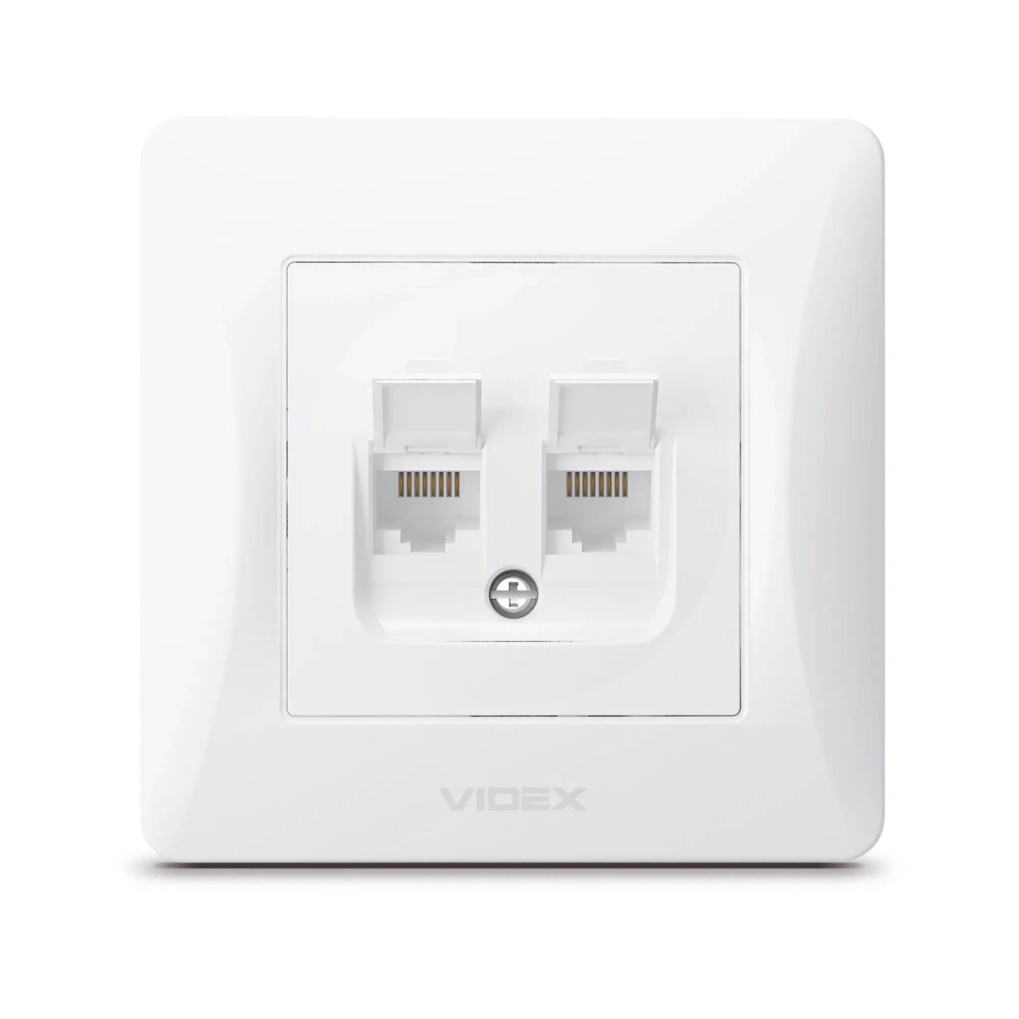 ⭐ Podwójne gniazdo komputerowe CAT6+CAT6 białe VIDEX BINERA ⭐