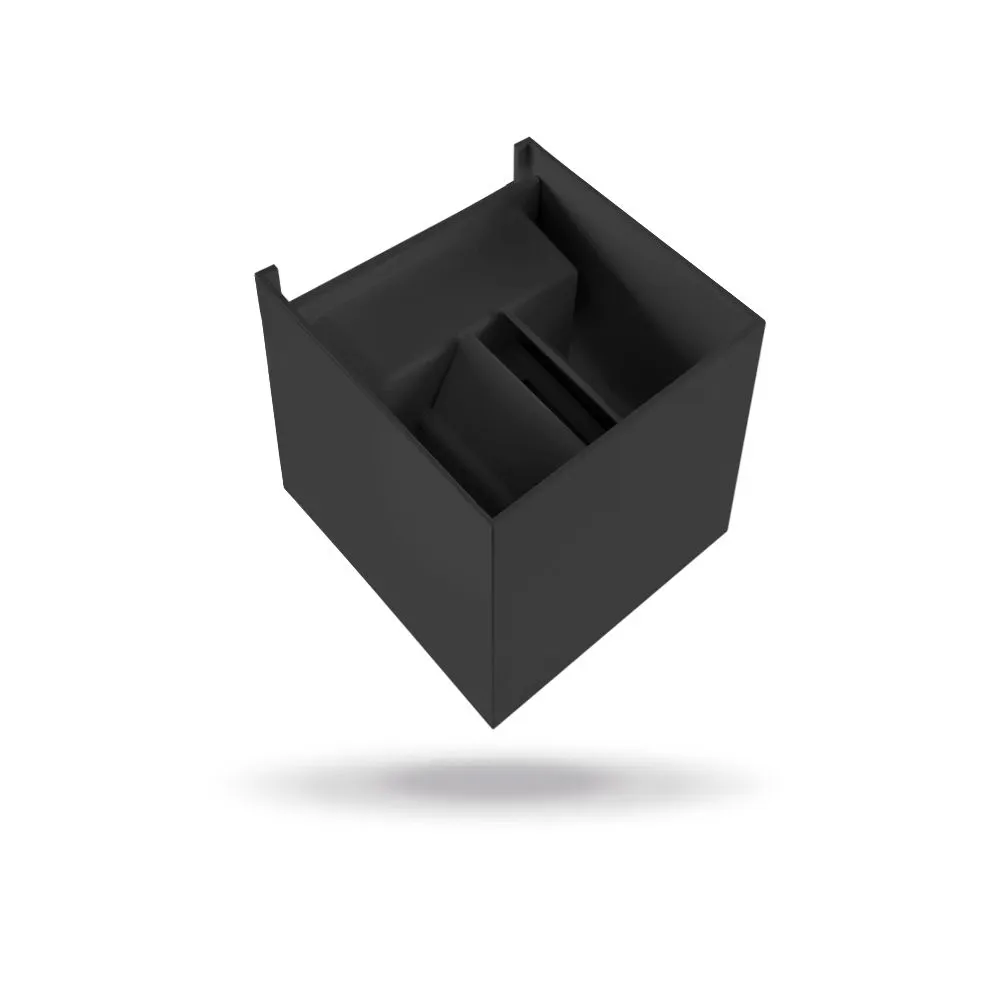 ⭐ Podwójny kinkiet elewacyjny LED 6W czarny ⭐