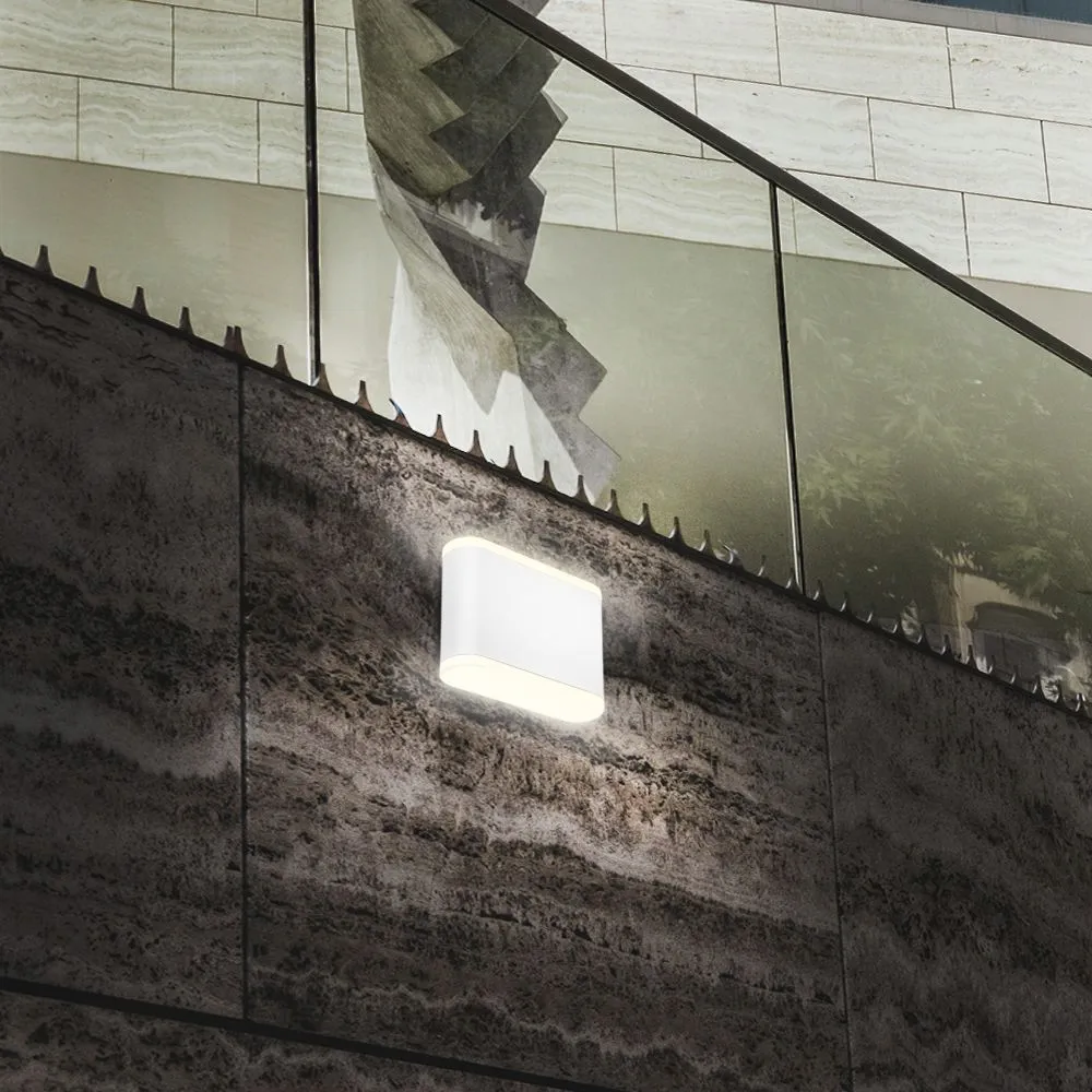 ⭐ Podwójny kinkiet elewacyjny LED 6W biały ⭐