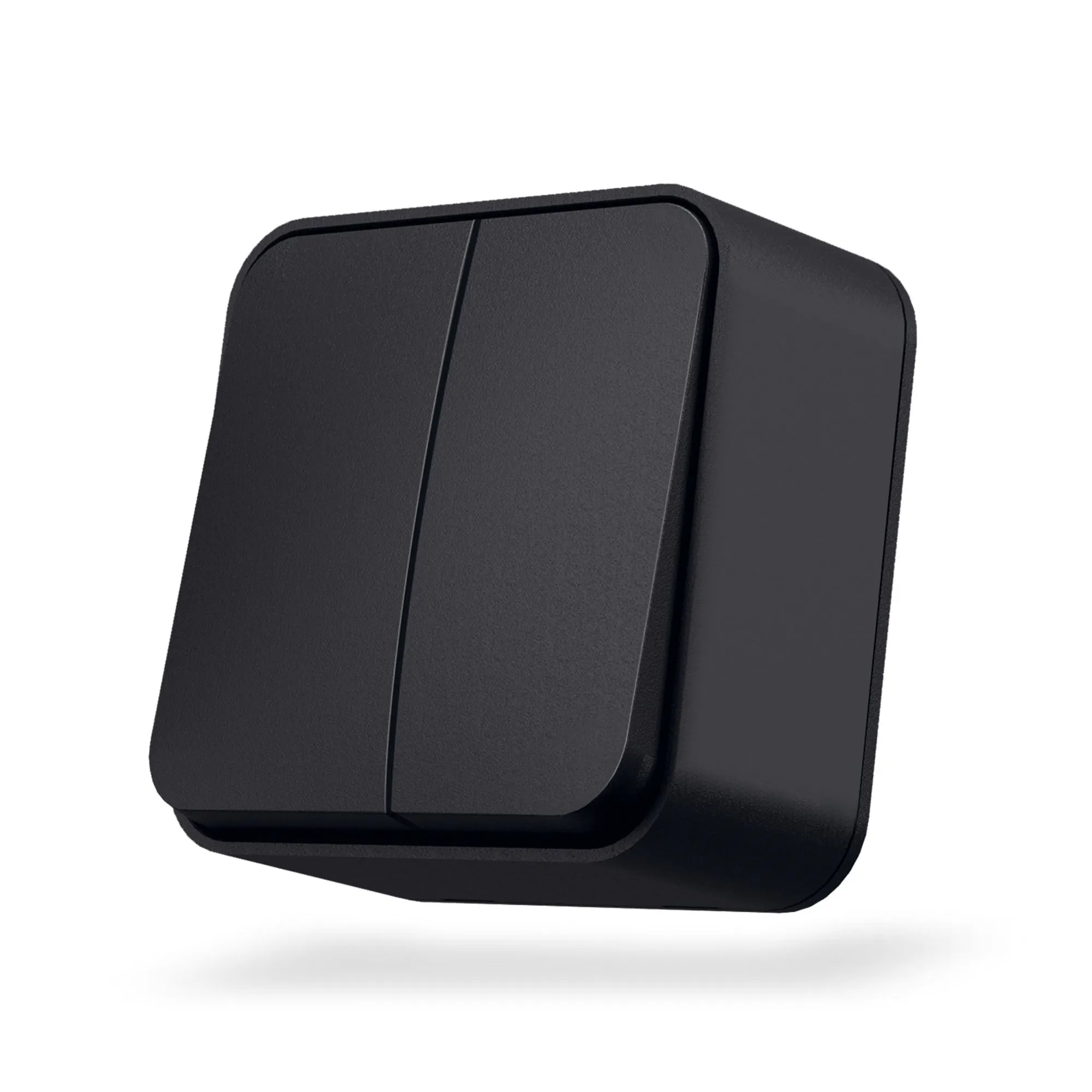 ⭐ Podtynkowy włącznik 2-krotny 1-biegunowy czarny BINERA ⭐