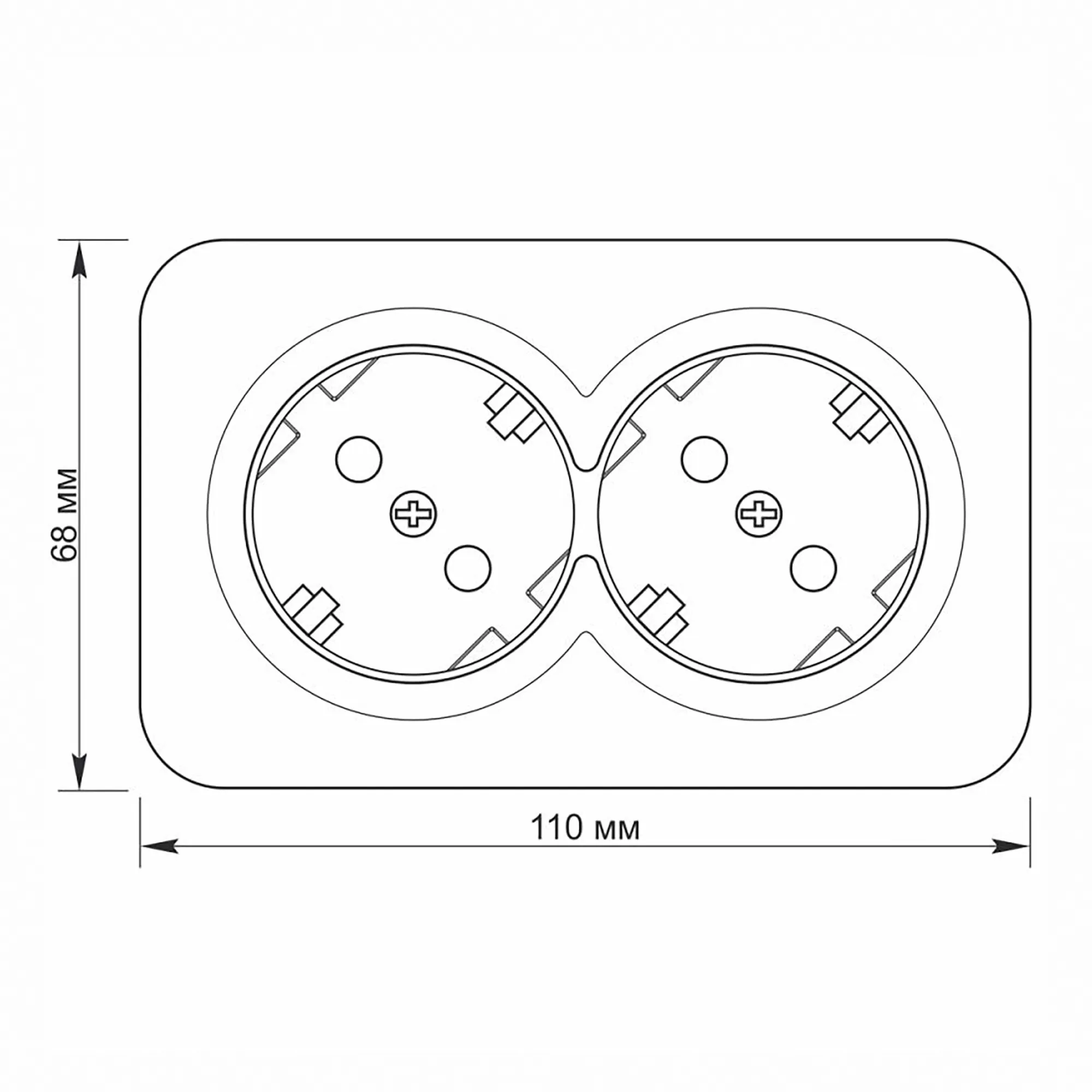 ⭐ Podwójne gniazdo natynkowe Schuko IP20 czarne VIDEX BINERA ⭐