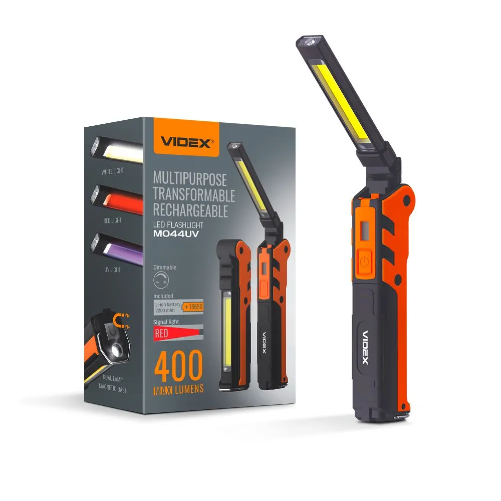 ⭐ Wielofunkcyjna latarka LED akumulatorowa VIDEX ⭐