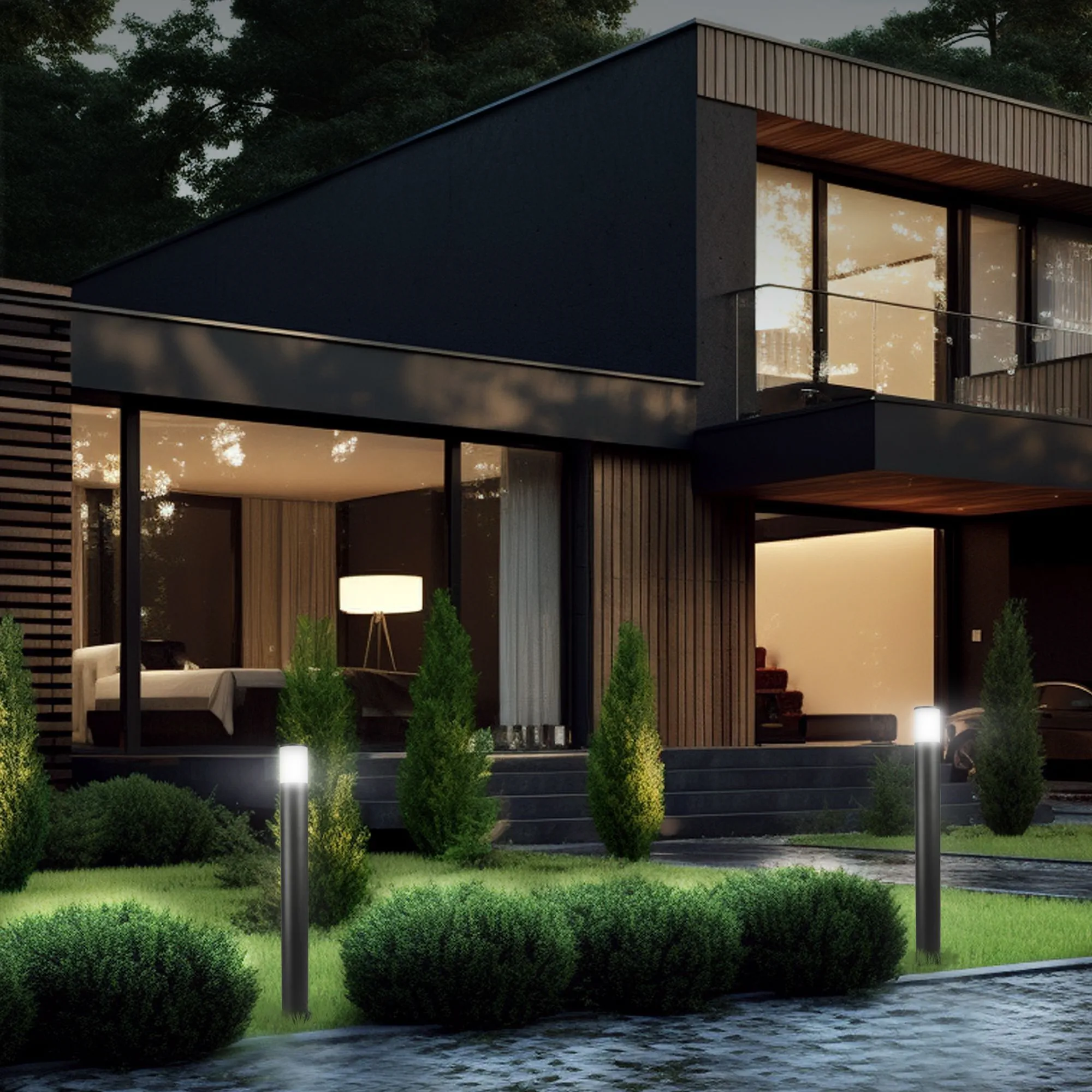 ⭐ Oprawa LED podłogowa VIDEX czarna IP54 30W ⭐