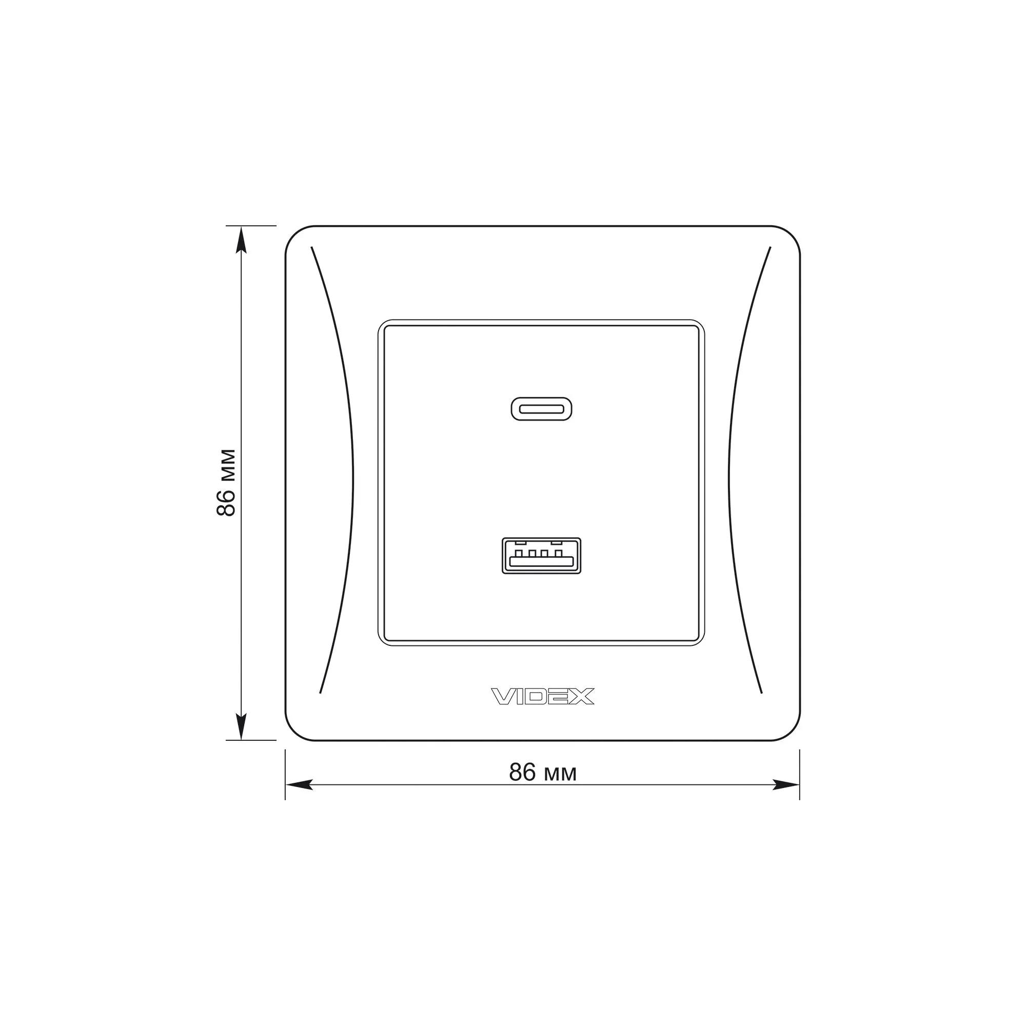 ⭐ Gniazdo z USB-A i USB-C PD20W białe VIDEX BINERA ⭐