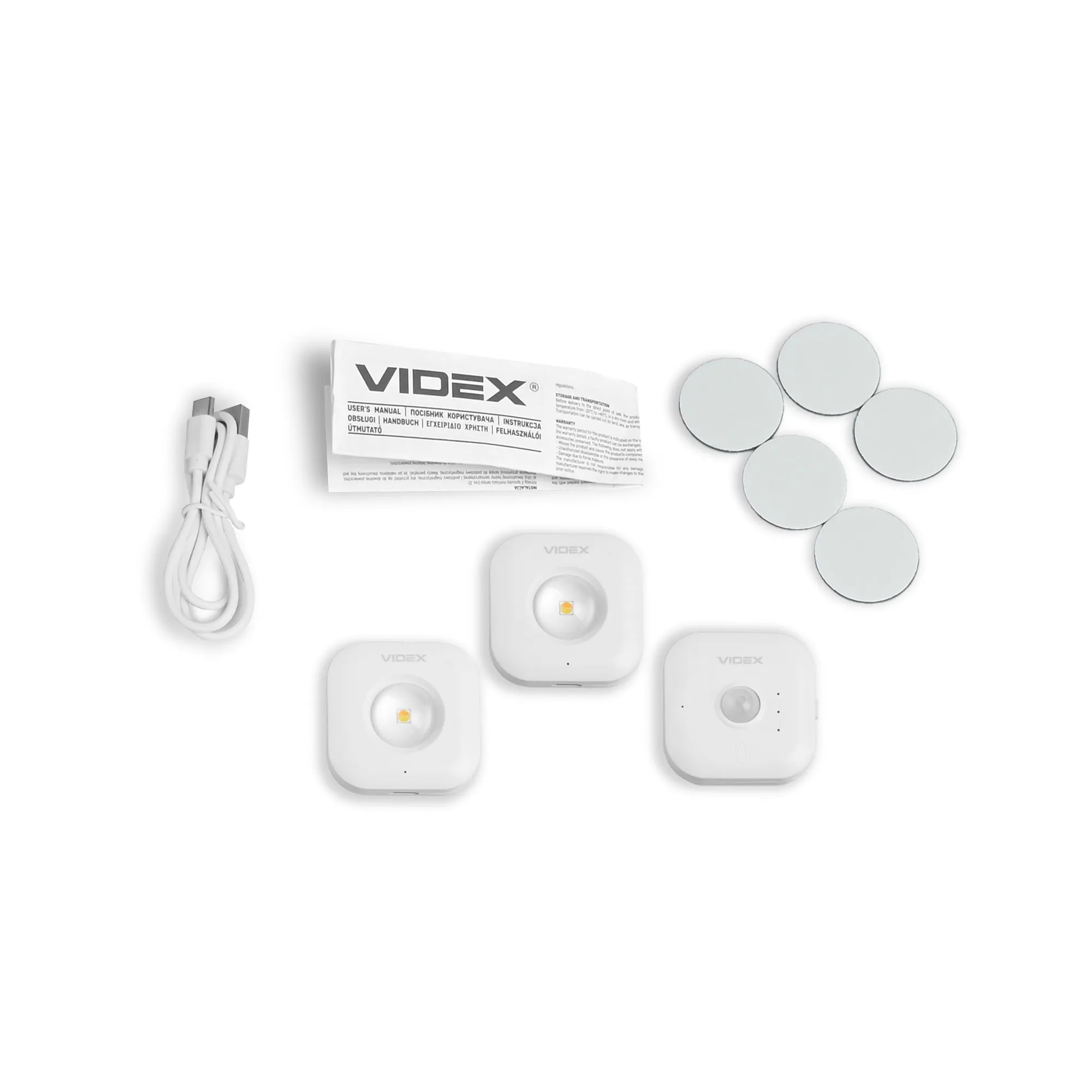 ⭐ LED ładowalna lampka nocna z czujnikiem ruchu VIDEX ⭐