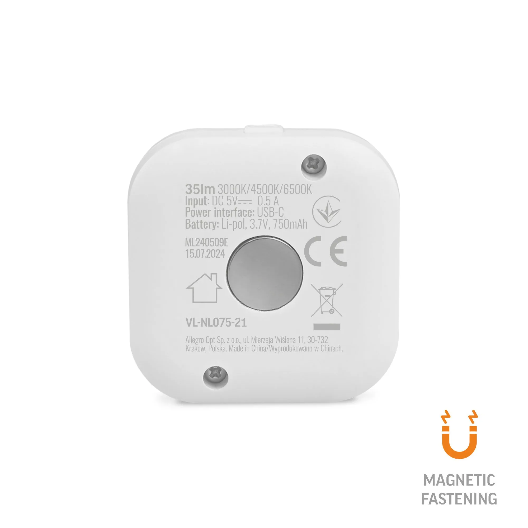 ⭐ LED ładowalna lampka nocna z czujnikiem ruchu VIDEX ⭐