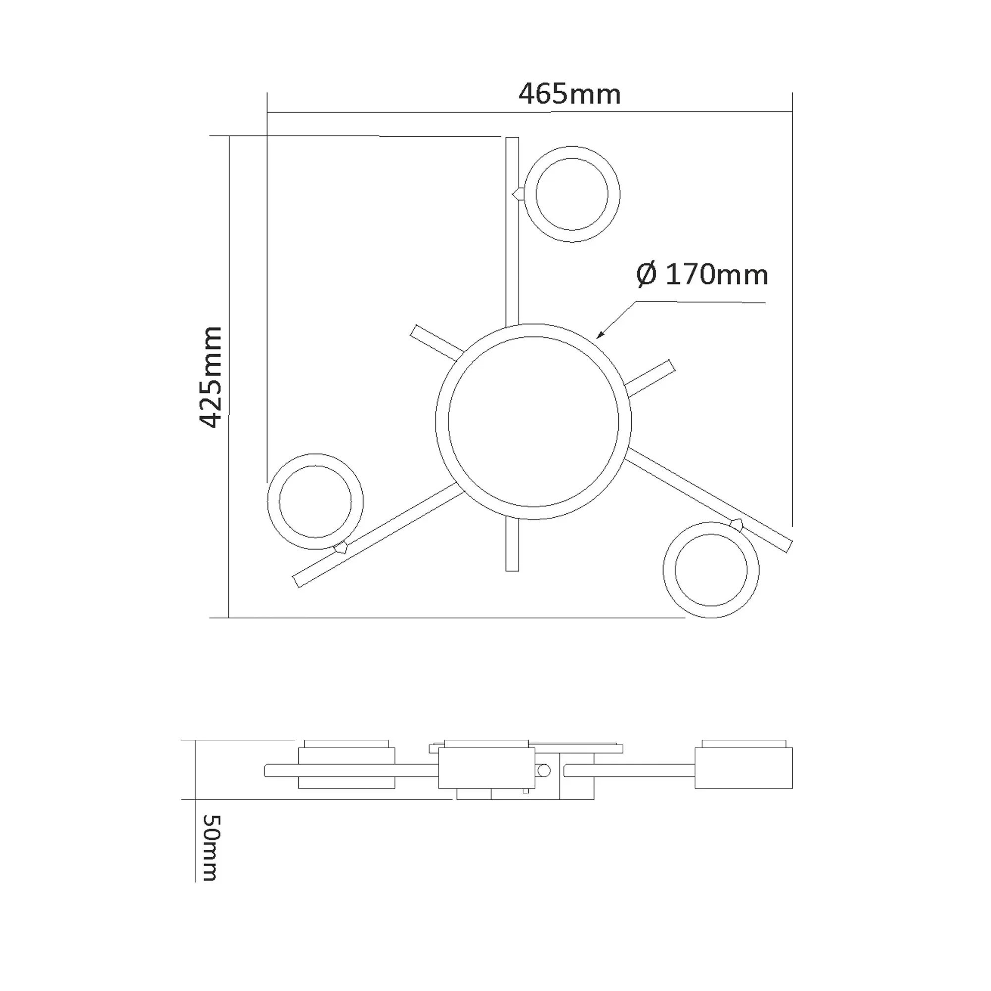 ⭐ Reflektor sufitowy VIDEX na 3 lampy GX53 z podświetleniem ⭐