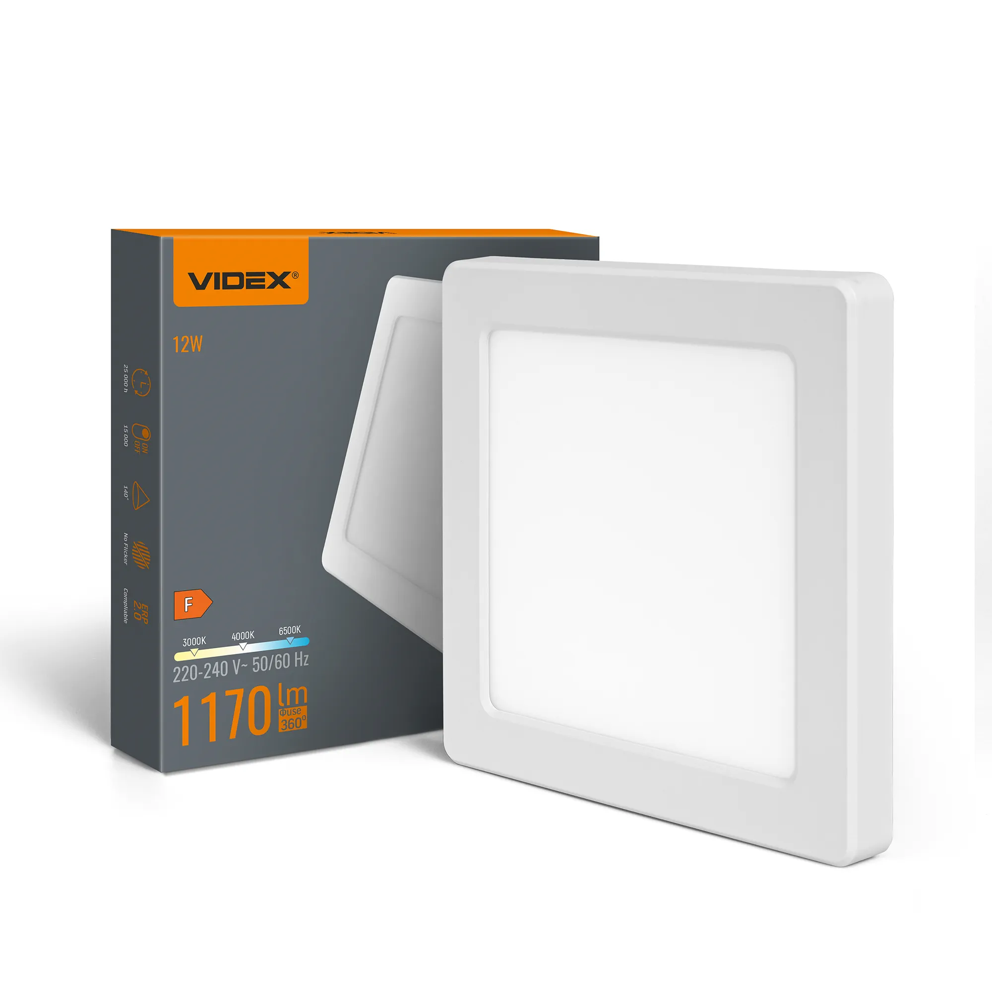 LED Lampa sufitowa VIDEX DL6S 12W - oświetlenie ogólne