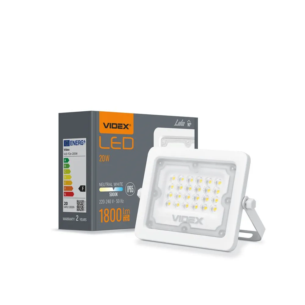 ⭐ Naświetlacz LED VIDEX 20W 5000K IP65 ⭐