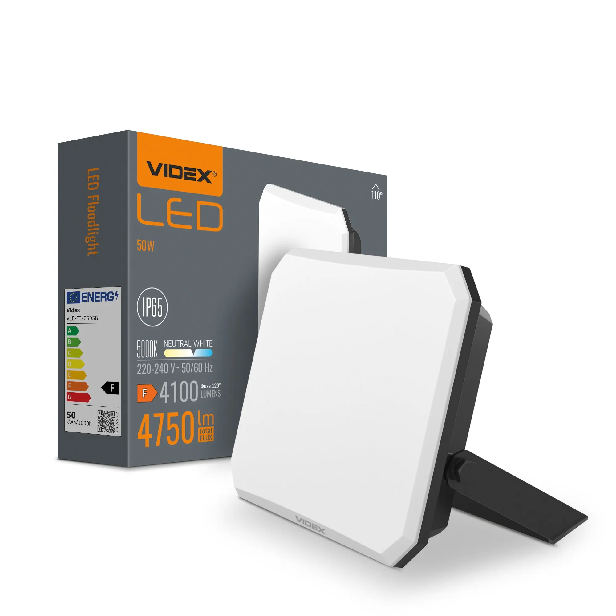 ⭐ Naświetlacz LED VIDEX 50W 5000K IP65 ⭐