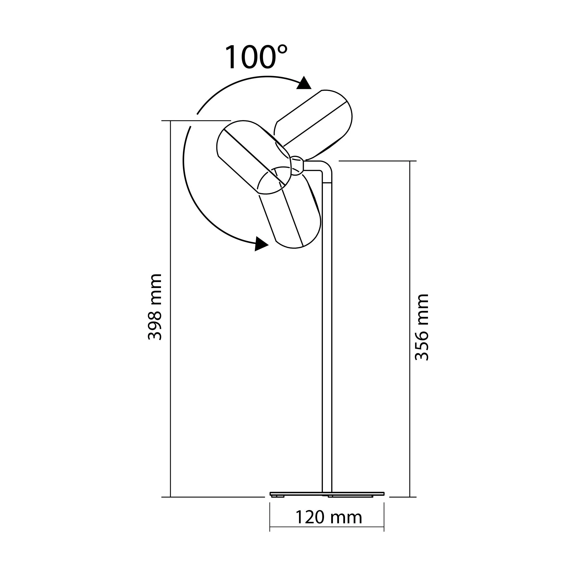 ⭐ Lampka biurkowa LED VIDEX z akumulatorem, czarna ⭐