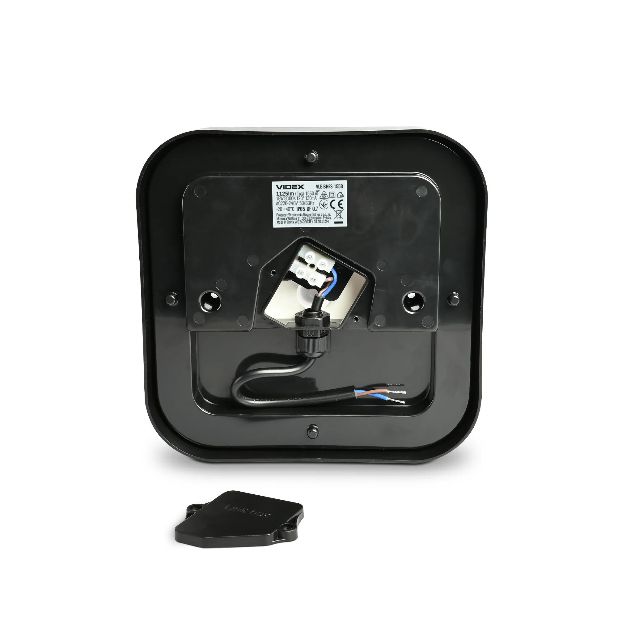 ⭐ Lampa LED natynkowa zewnętrzna 15W 5000K IP65 czarna ⭐