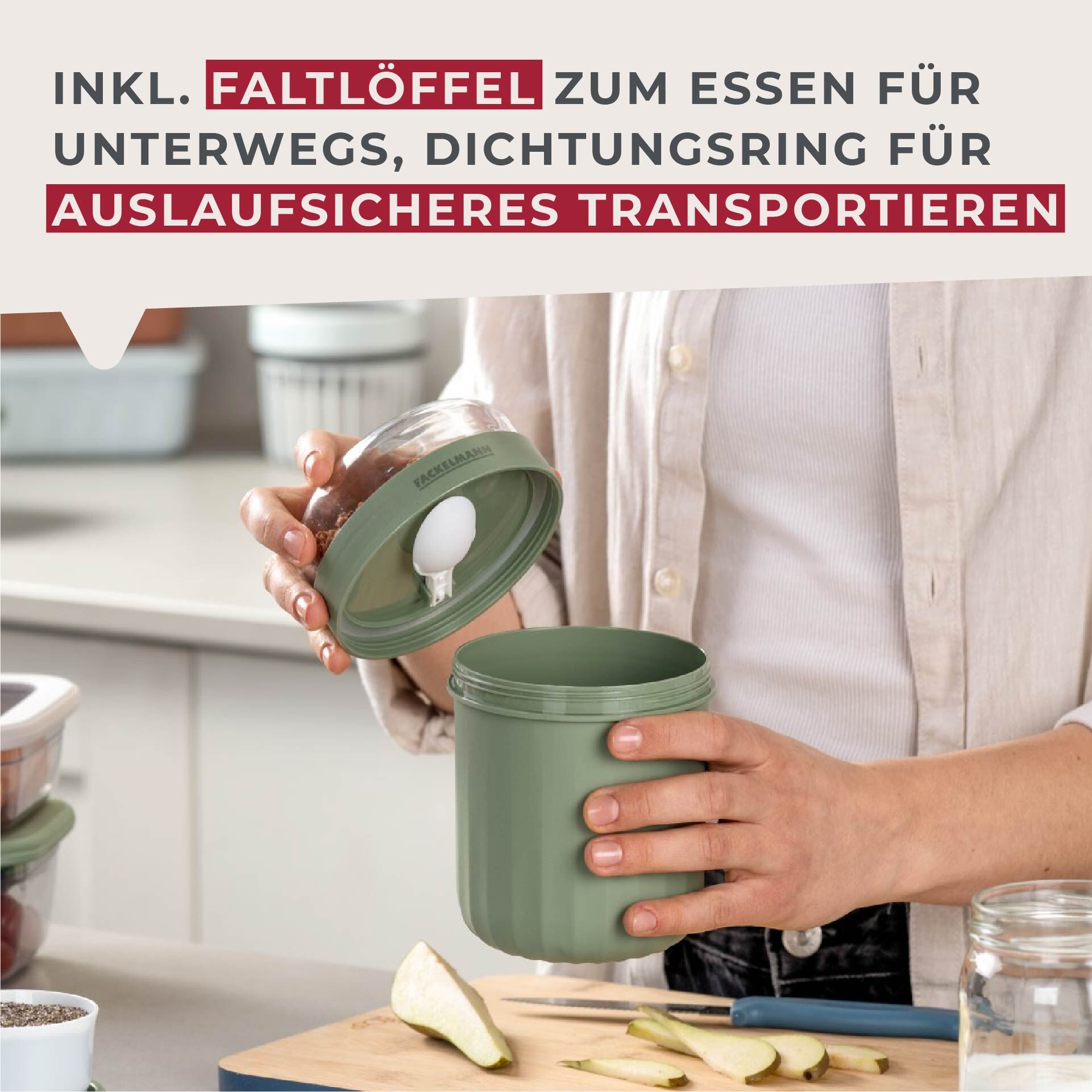 Kubek Müsli-To-Go z łyżką – idealny na każdy posiłek