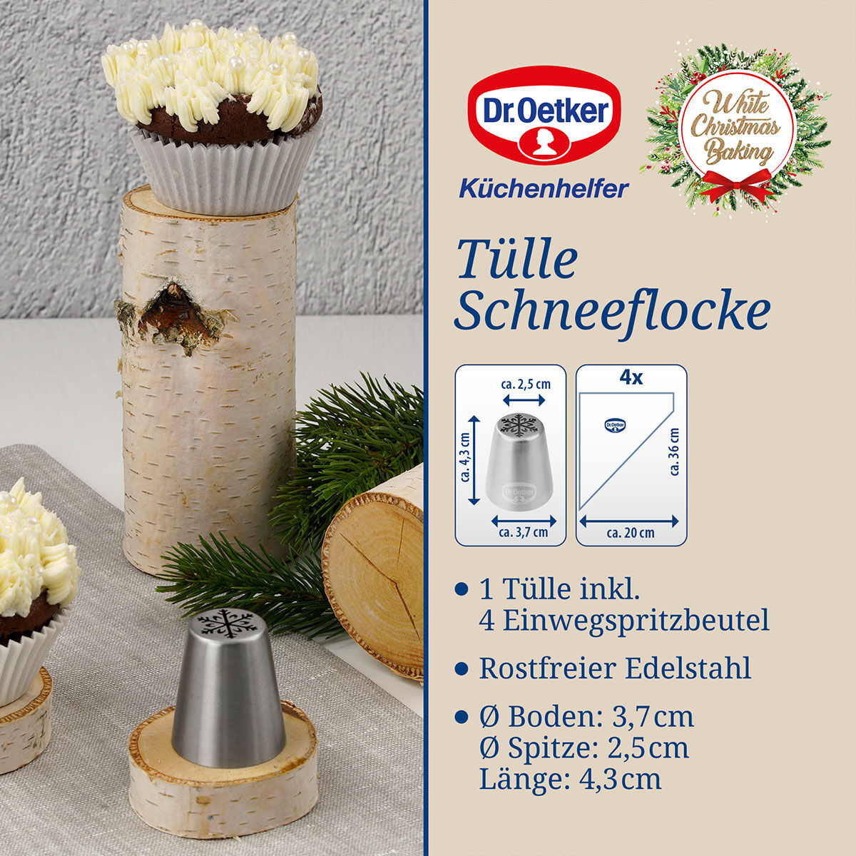 Tylka w kształcie płatka śniegu – idealna do zimowych dekoracji