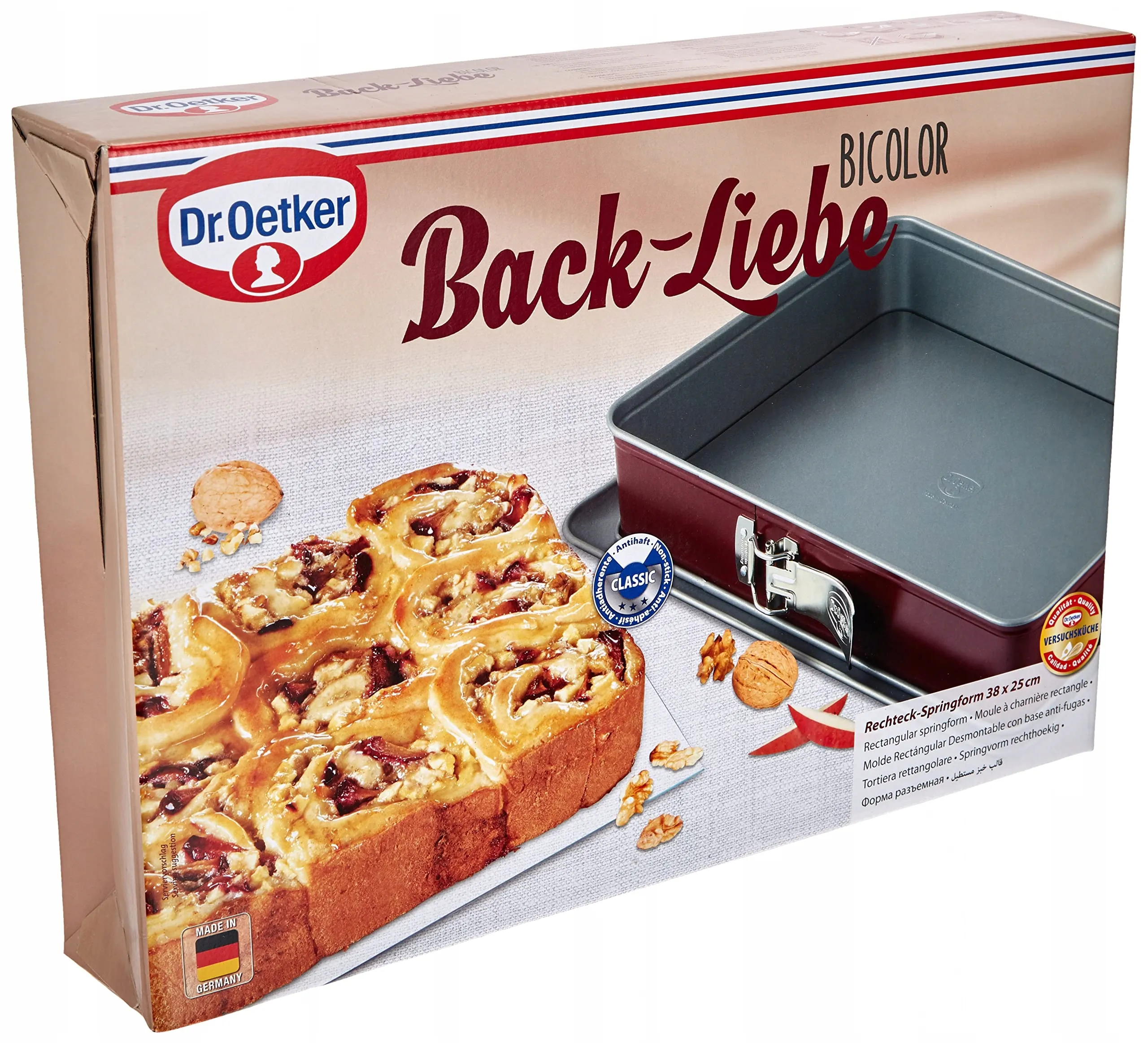 Forma prostokątna do ciasta z wysokim rantem – 38x25x7 cm