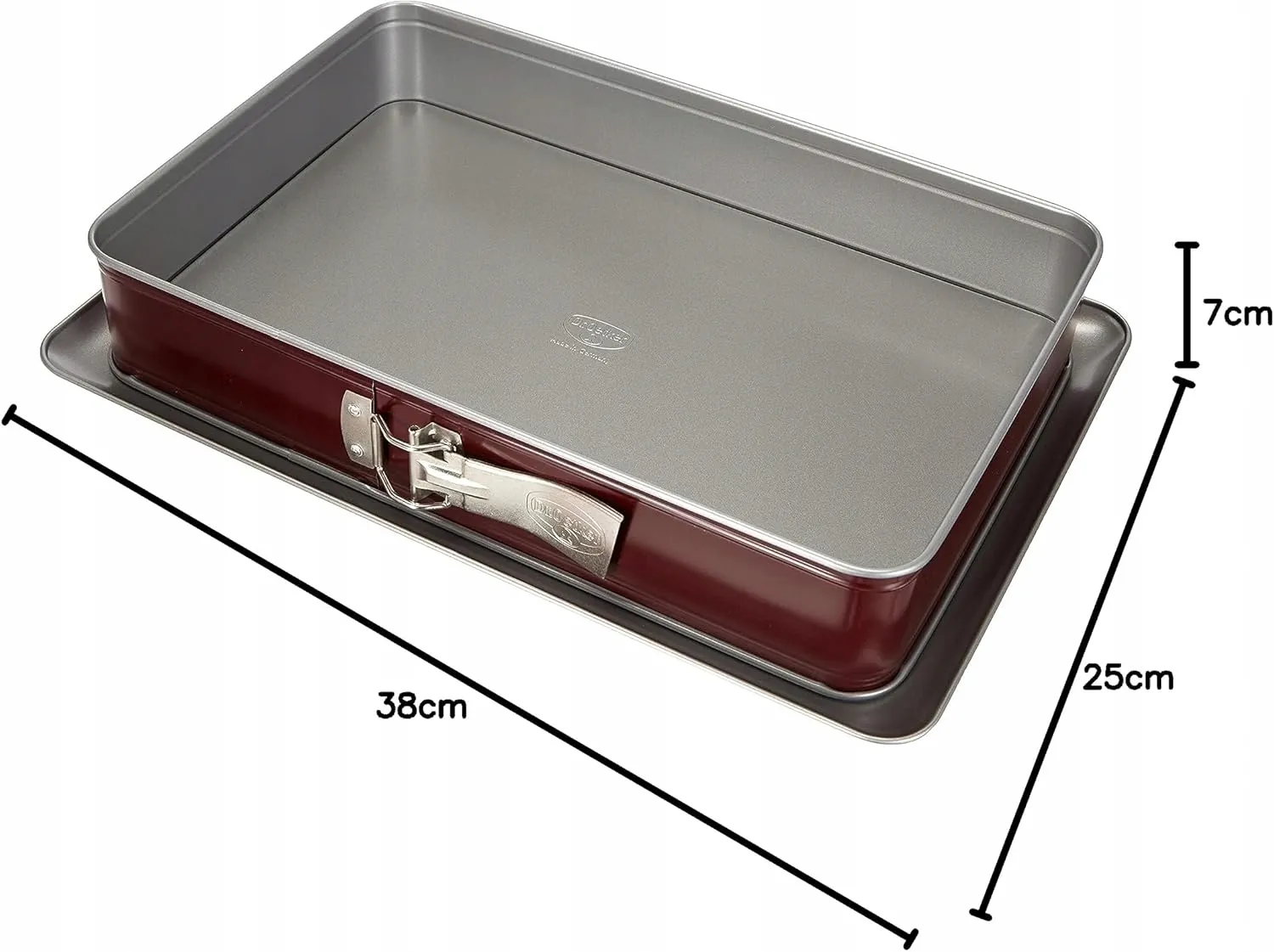 Forma prostokątna do ciasta z wysokim rantem – 38x25x7 cm