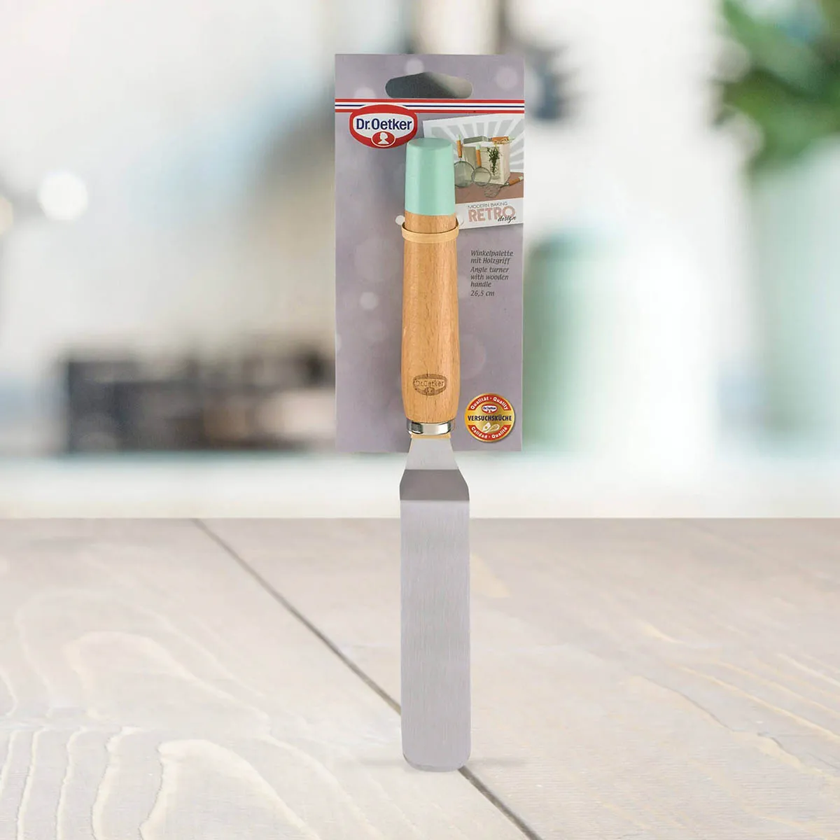 Łopatka z drewnianą rączką 26,5 cm - wygładzanie i dekorowanie ciast