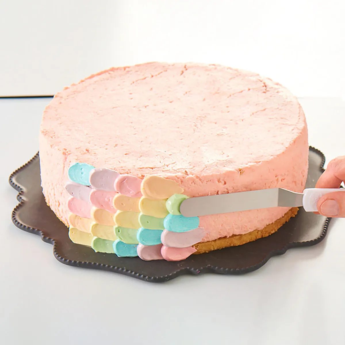 Łopatka z drewnianą rączką 26,5 cm - wygładzanie i dekorowanie ciast