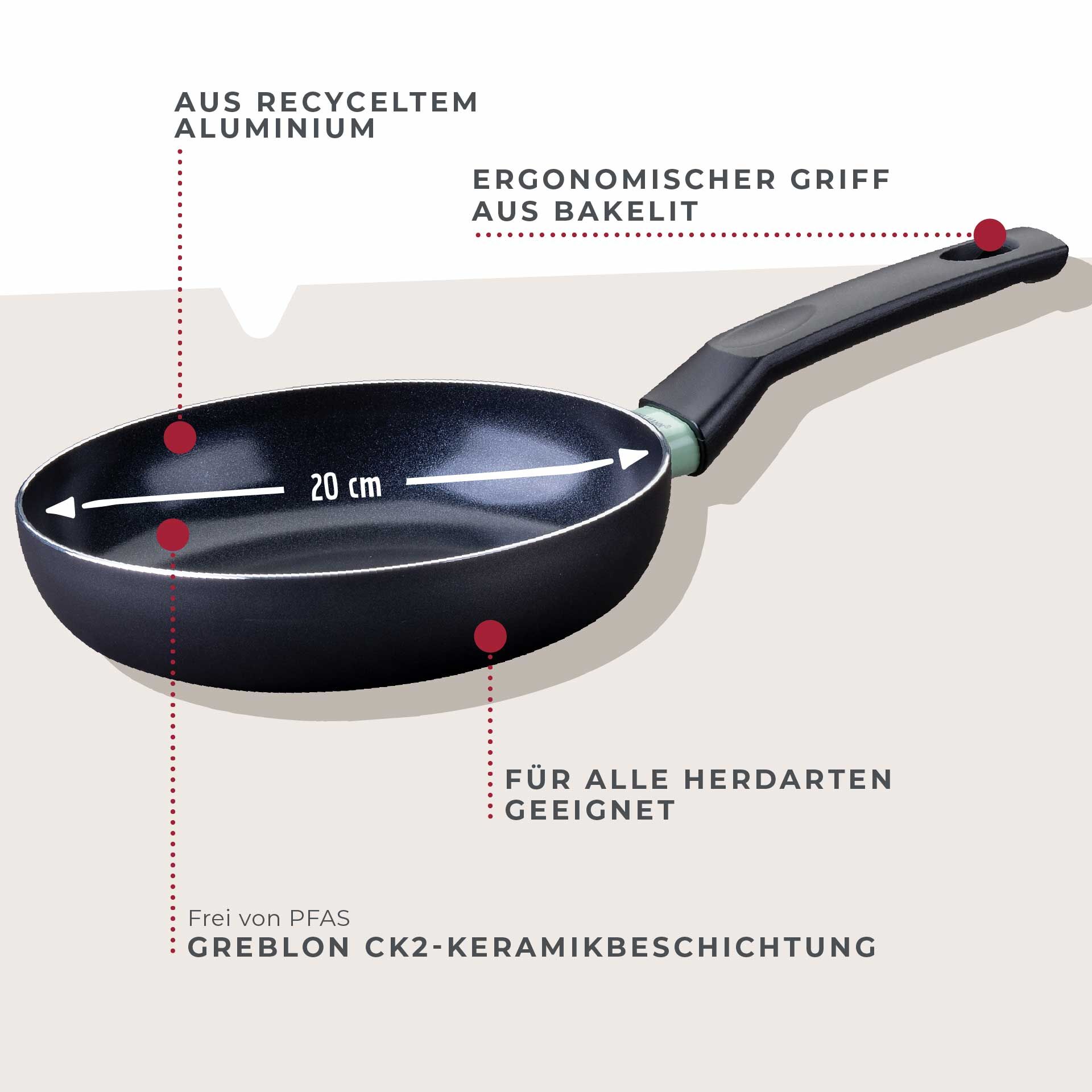 Patelnia ceramiczna Brandao 20 cm – wszechstronność w Twojej kuchni