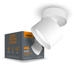 Oprawa sufitowa VIDEX do żarówki GX53 VL-SPF18B-W
