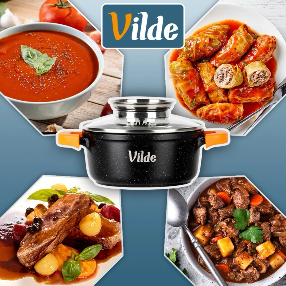 Garnek granitowy ze szklaną pokrywką TERRUNA AROMA 16 cm, 1,2 l