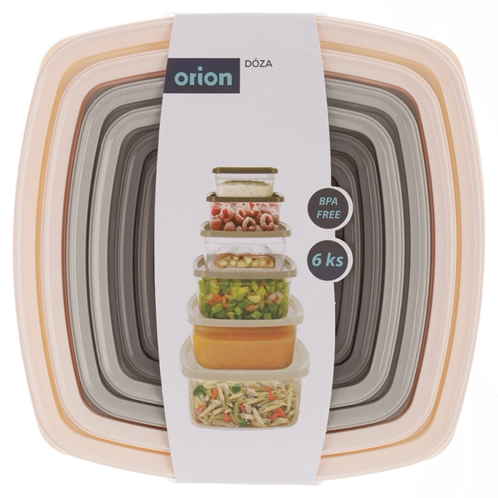 Pojemniki na żywność z pokrywką 6 szt.