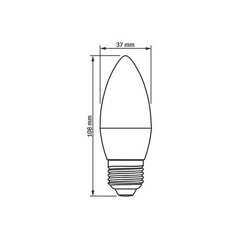 Żarówka LED E27 C37 Świeczka 7W = 50W 630lm 3000K Ciepła Biel 220° Videx