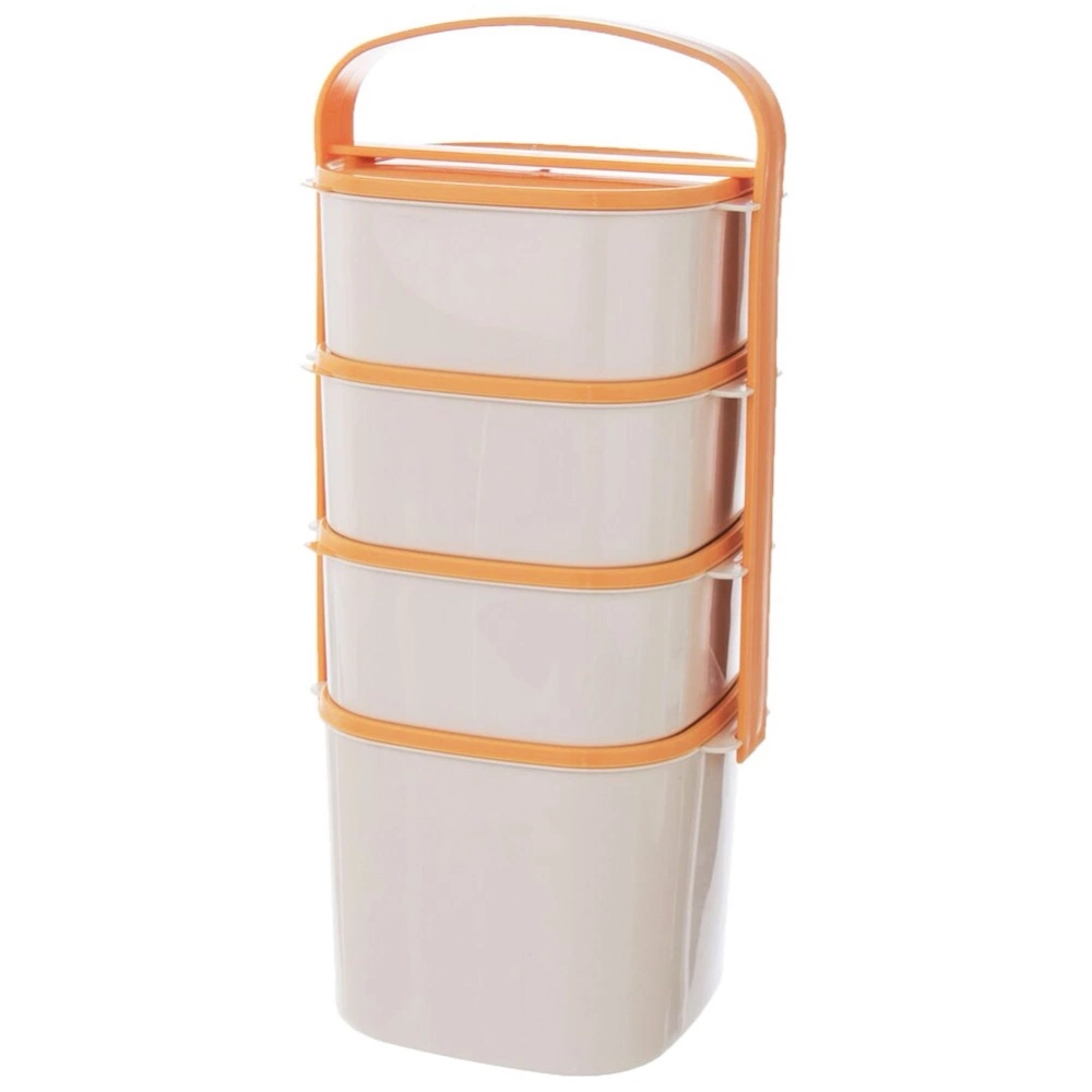 Menażka obiadowa plastikowa 4-poziomowa 2l, 3x1,15 l