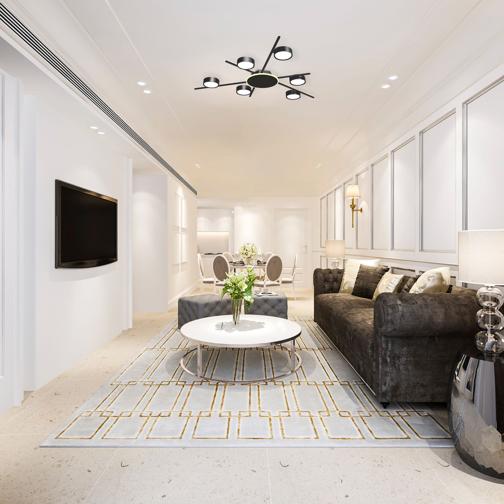 Reflektor sufitowy VIDEX na 6x GX53 z podświetleniem