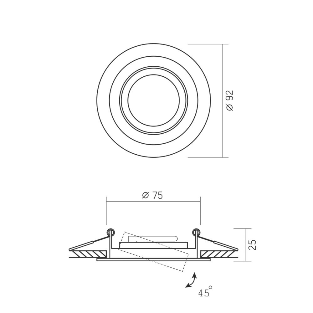 Oprawa Podtynkowa Videx Wpuszczana 1x GU10 Czarna