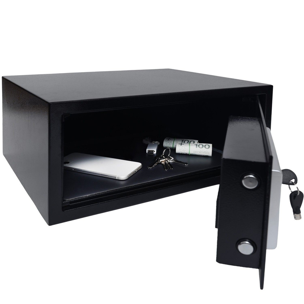 Sejf domowy biurowy zamek elektroniczny szyfrowy kluczyk kod XXL 43x35x21