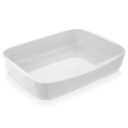 Naczynie żaroodporne porcelanowe białe 30,5x24,5x5,5 cm, 2,2 l