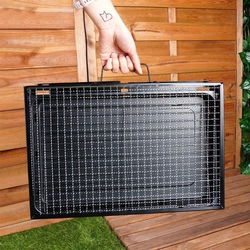 Grill węglowy składany walizka 43x29x22,5 cm