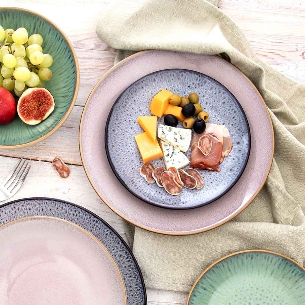 Talerz obiadowy płytki ceramiczny różowy GLAZE 27 cm