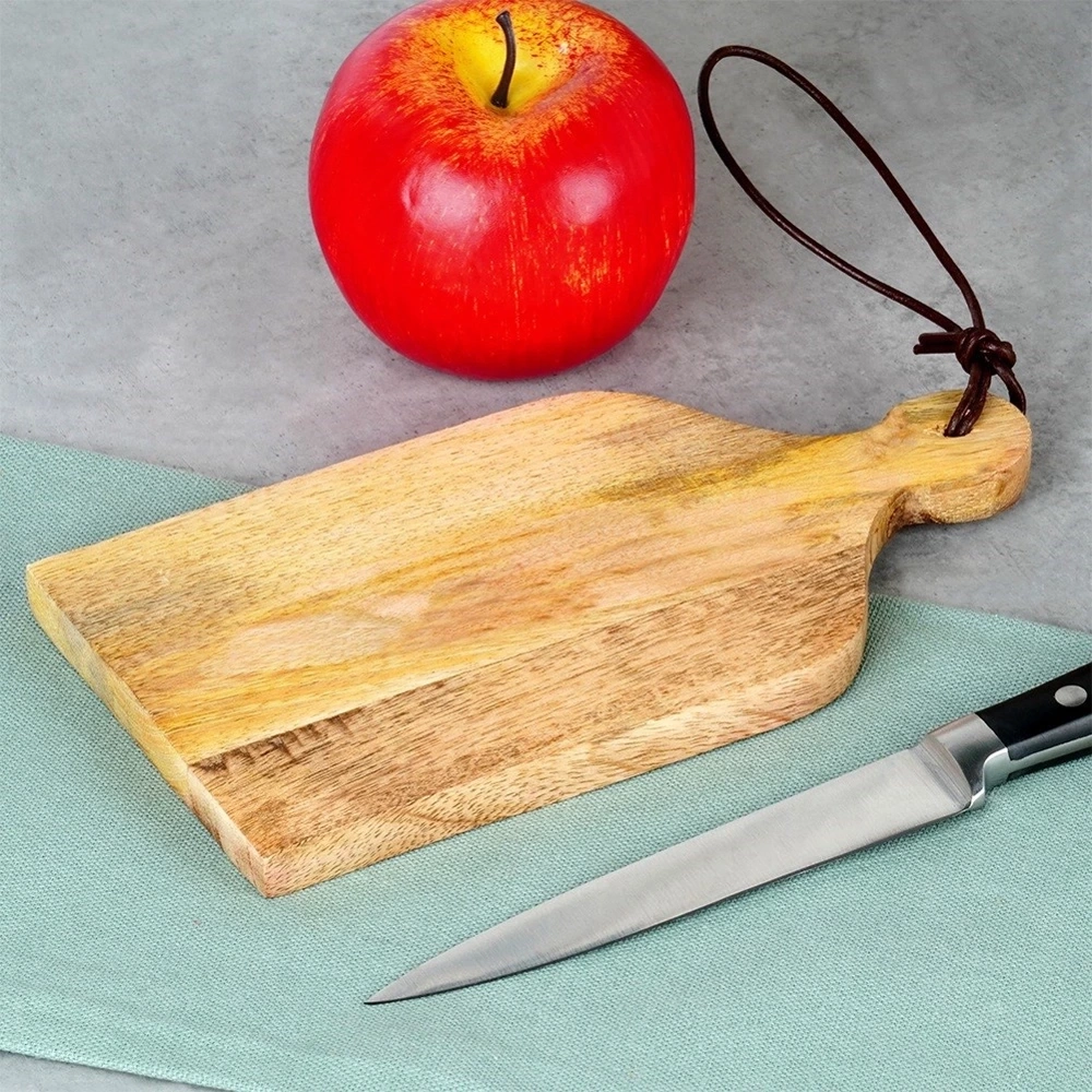 Deska do krojenia i serwowania drewniana 19,5x10 cm