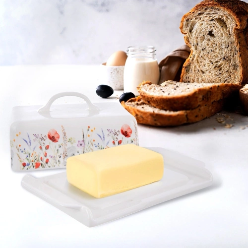 Maselniczka porcelanowa biała MAKI