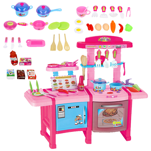 Duża kuchnia dla dzieci akcesoria sztućce garnki